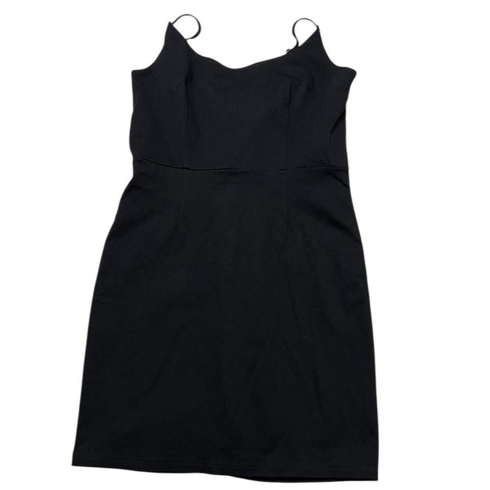 M.N.I. Los Angeles Dress Womens L Black Mini Lace Up Corset Back Spaghetti Strap